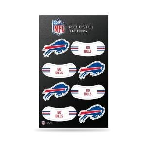 Rico Industries NFL Football Buffalo Bills Peel & Stick Temporary Tattoos - Eye Black - Game Day Approved!