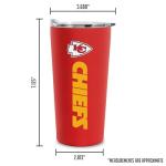Rico Industries NFL Football Kansas City Chiefs 18oz Soft Touch, Easy Grip Tumbler