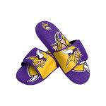 FOCO Minnesota Vikings NFL Mens Colorblock Big Logo Gel Slides - XL