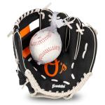 Franklin Sports MLB Youth Teeball Glove and Ball Set - Kids Baltimore Orioles Baseball and Teeball Glove and Ball - Perfect First Kids Glove - 9.5"