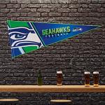 Rico Industries NFL Football Seattle Seahawks Primary 12" x 30" Felt Wall Décor Pennant - Great for Home/Bed Room/Man Cave Décor