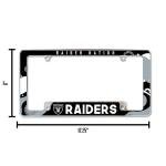 Rico Industries NFL Football Las Vegas Raiders Wave 12" x 6" Chrome All Over Automotive License Plate Frame