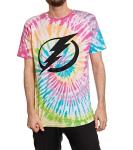 Calhoun NHL Surf & Skate Mens Rainbow Tie Dye T-Shirt – The Sunset Collection (Tampa Bay Lightning, Medium, m)