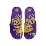 FOCO Minnesota Vikings NFL Mens Colorblock Big Logo Gel Slides - XL