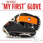 Franklin Sports MLB Youth Teeball Glove and Ball Set - Kids Baltimore Orioles Baseball and Teeball Glove and Ball - Perfect First Kids Glove - 9.5"