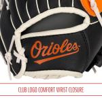Franklin Sports MLB Youth Teeball Glove and Ball Set - Kids Baltimore Orioles Baseball and Teeball Glove and Ball - Perfect First Kids Glove - 9.5"