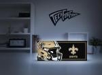 SOAR NFL LED Ambience Light Box: Elevate Your Space with Officially Licensed Wall Décor, New Orleans Saints