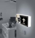SOAR NFL LED Ambience Light Box: Elevate Your Space with Officially Licensed Wall Décor, New Orleans Saints