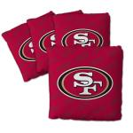 YouTheFan Officially-Licensed NFL San Francisco 49ers Set of 4 Cornhole Bags - All Weather Regulation 6” x 6” Size - 16oz Weight - Designed in USA