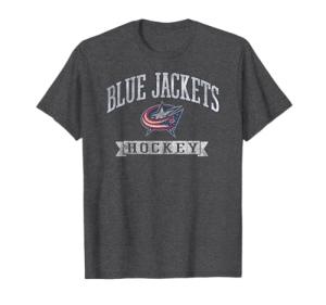Columbus Blue Jackets Vintage Hockey Dark Heather Licensed T-Shirt