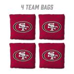 YouTheFan Officially-Licensed NFL San Francisco 49ers Set of 4 Cornhole Bags - All Weather Regulation 6” x 6” Size - 16oz Weight - Designed in USA