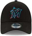 New Era MLB The League Youth 9FORTY Team Color Primary Logo Adjustable Hat Cap One Size Fits All - Miami Marlins Black
