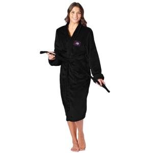 Northwest WNBA Toronto Tempo Logo Silk Touch Bathrobe, Officially Licensed Fan Robe, Ultra-Soft Plush Polyester Lounge Wear with Shawl Collar, Belt & Pockets, Unisex, Small/Medium