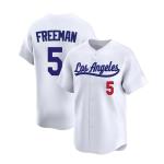 Custom Mens/Women/Youth Los Angeles White Freddie Freeman Baseball Stitched T-Shirt for Sports Fan