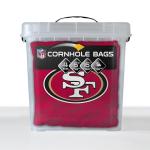 YouTheFan Officially-Licensed NFL San Francisco 49ers Set of 4 Cornhole Bags - All Weather Regulation 6” x 6” Size - 16oz Weight - Designed in USA