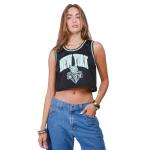 Ultra Game WNBA Official Womens Crop Top Pre-Game Tank Top, New York Liberty, Team Color, Medium
