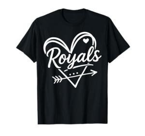 Retro Cute Royals Heart Arrow Design Gift for Men Women Kids T-Shirt