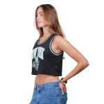 Ultra Game WNBA Official Womens Crop Top Pre-Game Tank Top, New York Liberty, Team Color, Medium