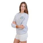 Ultra Game WNBA Official Womens Velvet Plush Crew Sweatshirt, Chicago Sky, Heather Gray, X-Large