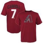 Outerstuff Corbin Carroll Arizona Diamondbacks MLB Kids Youth 8-20 Official Player Name & Number Jersey T-Shirt (US, Numeric, Size: 18-20, Regular, Red)