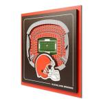 YouTheFan Officially-licensed NFL Cleveland Browns Stadium Series 3D Wall Art - multi-layer team stadium replica, detailed sports fan gift, indoor decor