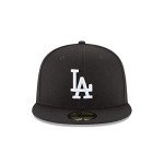 New Era 59Fifty Hat MLB Basic Los Angeles Dodgers LA Black/White Fitted Baseball Cap (7 1/4)