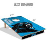 YouTheFan NFL Carolina Panthers 2’ x 3’ Wood Cornhole Game with Logo Bags