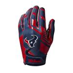 Wilson NFL Stretch Fit Football Gloves - Youth, Houston Texans
