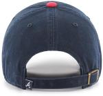 47 Brand MLB Two Tone Primary Logo Clean Up Adjustable Baseball Cap Hat, Adult One Size Fits All - Atlanta Braves Navy Red