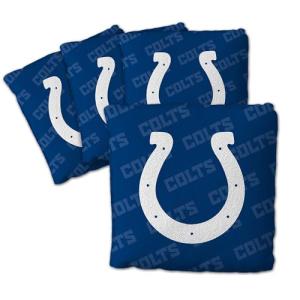YouTheFan Officially-Licensed NFL Indianapolis Colts Set of 4 Cornhole Bags - All Weather Regulation 6” x 6” Size - 16oz Weight - Designed in USA