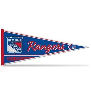 Rico Industries NHL Hockey New York Rangers Classic 12" x 30" Felt Wall Décor Pennant - Great for Home/Bed Room/Man Cave Décor