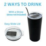 Decorvo University of Cincinnati Bearcats Tumbler - Red Double Walled Insulated Travel Thermos with Slide Lid - 18 oz