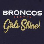 NFL Denver Broncos 3 Pack Ruffle Sleeve Team Bodysuit, Blue/White/Pink Denver Broncos, 18 Months