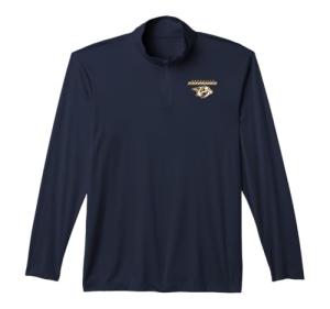 Nashville Predators Power Play Navy NHL Officially Licensed Performance Quarter-Zip Top