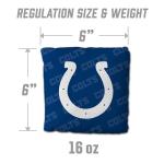 YouTheFan Officially-Licensed NFL Indianapolis Colts Set of 4 Cornhole Bags - All Weather Regulation 6” x 6” Size - 16oz Weight - Designed in USA