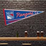 Rico Industries NHL Hockey New York Rangers Classic 12" x 30" Felt Wall Décor Pennant - Great for Home/Bed Room/Man Cave Décor