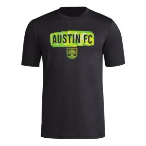 Adidas Men's Austin FC MLS Short Sleeve T-Shirt, Black Austin FC, Large