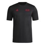 adidas Mens Atlanta United Pre-Game Short Sleeve Soccer T-Shirt,Black/Atlanta United,Large