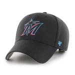 '47 Miami Marlins Hat (Florida Marlins) Mens Womens Baseball Cap MVP, Adjustable, Black, One Size Fits