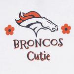 NFL Denver Broncos 3 Pack Ruffle Sleeve Team Bodysuit, Blue/White/Pink Denver Broncos, 18 Months