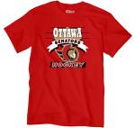 Ottawa Senators NHL Officially Licensed T-Shirt Retro 90's Hockey Team Color, Large