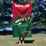 Northwest NHL Minnesota Wild Microfiber Beach Towel, 30 x 60 Inches – Quick Dry, Sand Resistant, Lightweight, Highly Absorbent, Incisor Design