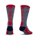 For Bare Feet NHL WASHINGTON CAPITALS Marble MVP Crew Sock Team Color LARGE