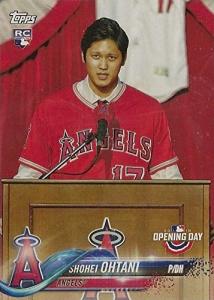 2018 Topps Opening Day Shohei Otani (Ohtani) Los Angeles Angels Baseball Rookie Card #200