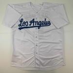 Facsimile Autographed Freddie Freeman Los Angeles LA White Reprint Laser Auto Baseball Jersey Size Men's XL