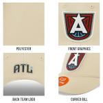 Ultra Game WNBA Official Adults Slick Baseball Cap Hat, New York Liberty, Sand, One Size