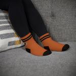 For Bare Feet NHL PHILADELPHIA FLYERS Cozy Two Stripe Quarter Sock Team Color OSFM