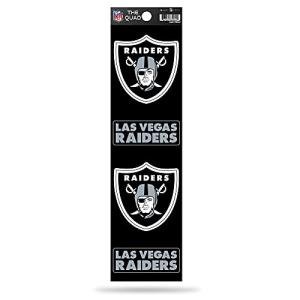 Rico Industries NFL Football Las Vegas Raiders LAS Vegas Logo Quad Decal