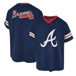 MLB Kids Youth 4-20 Official Primary Logo Ballpark Team Jersey (US, Numeric, 5, 6, Regular, Atlanta Braves - Navy)