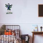 Rico Industries NFL Seattle Seahawks Mascot Shape Cut Pennant - Home and Living Room Décor - Soft Felt EZ to Hang 18x0.10x18